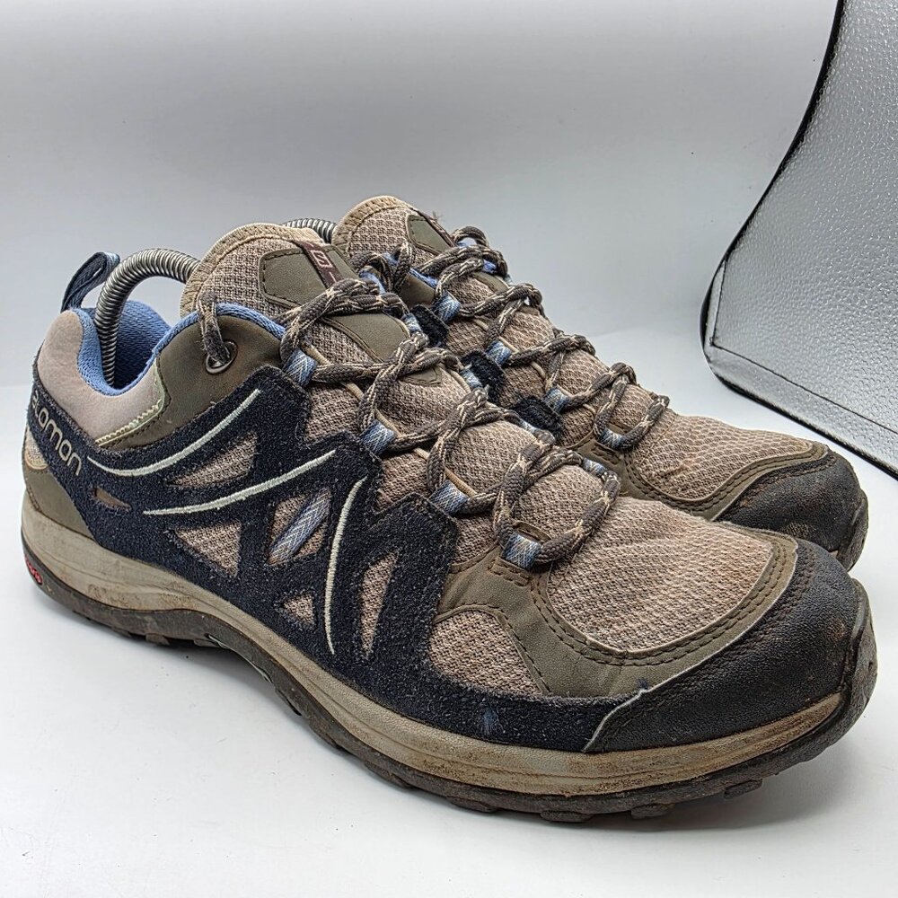 Salomon Ellipse 2 Aero Titanium Womens Size 10 Gray Blue Athletic Shoes Hiking